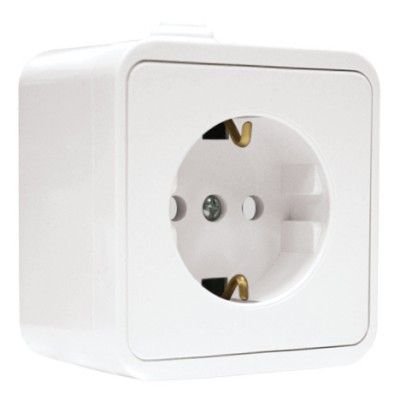 Фотография товара 'EKF Розетка 1-местная 16А с заземлением IP44 с защитной шторкой EKR16-028-10-440'