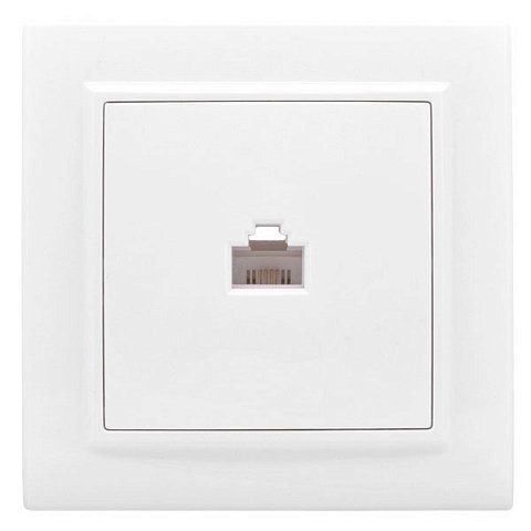 Фотография товара 'EKF Розетка RJ-45 1-местная СП Basic ERK01-035-10'