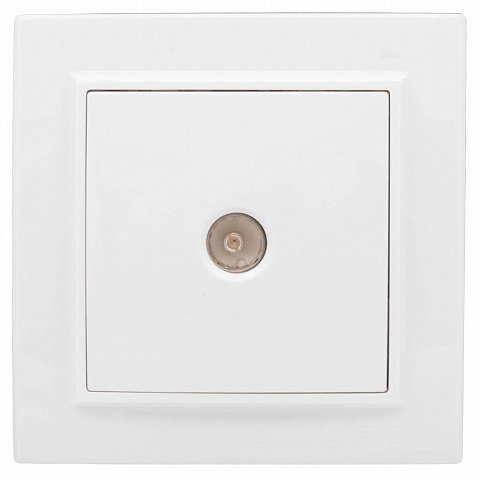 Фотография товара 'EKF Розетка TV 1-местная СП 75Ом 5-862МГц Basic ERA00-027-10'