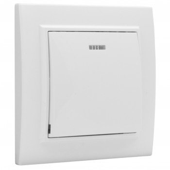 Фотография товара 'EKF Выключатель 1-клавишный СП с индикатором, 10А Basic ERV10-121-10'