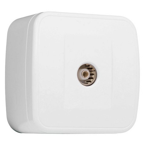 Фотография товара 'EKF Розетка TV 1-местная ОП 75Ом 5-862МГц Basic EGA00-027-10'