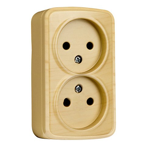 Фотография товара 'EKF Розетка 2-местная ОП Минск 10А без заземления EGR10-102-30'