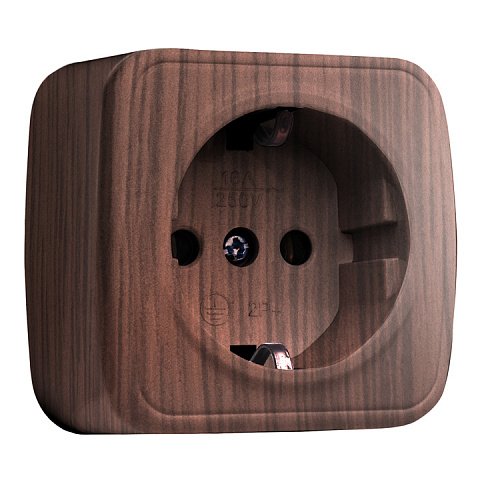 Фотография товара 'EKF Розетка 1-местная ОП Минск 16А с заземлением EGR16-028-40'