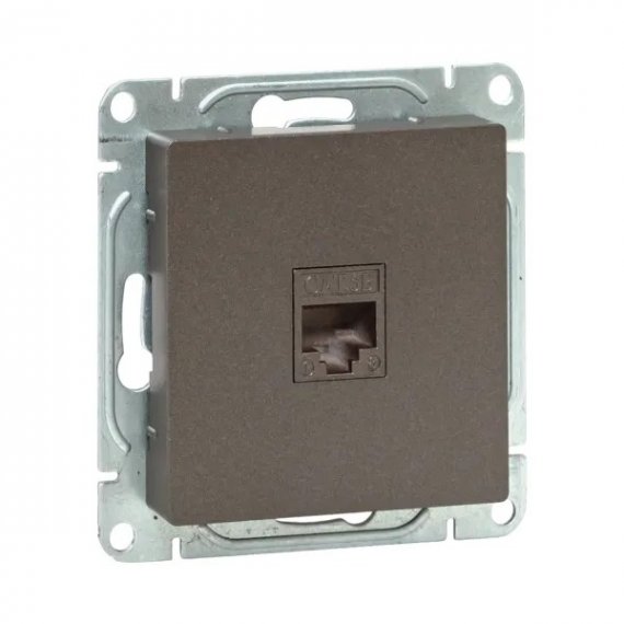 Фотография товара 'EKF UP1-SOM-RJ45-5 Механизм розетки RJ45 (cat5), мокко Эпика'