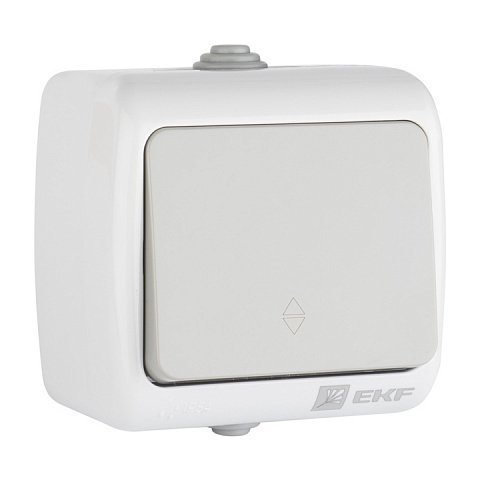 Фотография товара 'EKF Выключатель проходной 1-клавишный 10А IP54 EFV10-025-30-54'