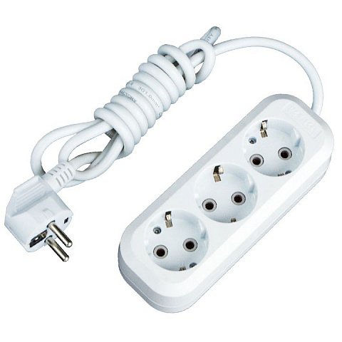 Фотография товара 'EKF Удлинитель Эксперт, 3 гнезда, 16А/3,5кВт с заземлением ПВС 3х1 PROxima UBA16-310-3-02'