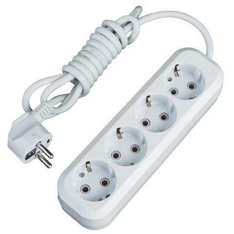 Фотография товара 'EKF Удлинитель Эксперт, 4 гнезда, 16А/3,5кВт с заземлением ПВС 3х1 PROxima UBA16-310-4-03'