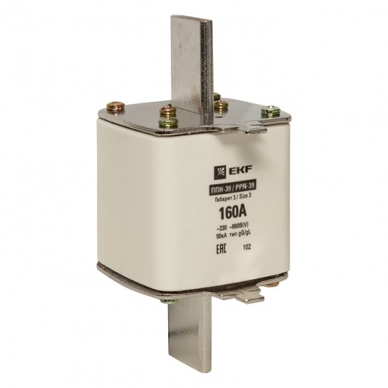 Фотография товара 'EKF fus-39/630/160 Плавкая вставка ППН-39 630/160А габарит 3'