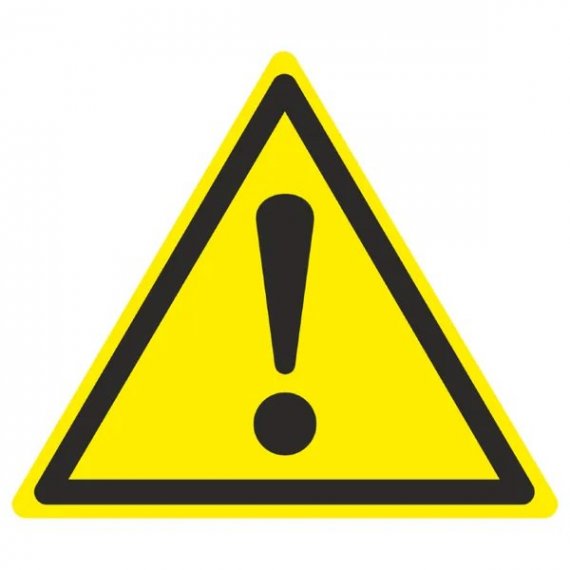 Фотография товара 'EKF an-w-09 Знак наклейка W09 "Внимание. Опасность (прочие опасности)" (200x200x150)'