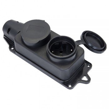 Фотография товара 'EKF Розетка с крышками каучуковая 230В 2P+PE 16A IP44 PROxima RPS-018-16-230-44'