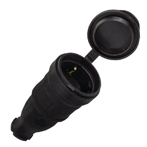 Фотография товара 'EKF Розетка переносная с защитной крышкой каучуковая 230В 2P+PE 16A IP44 PROxima RPS-012-16-230-44'