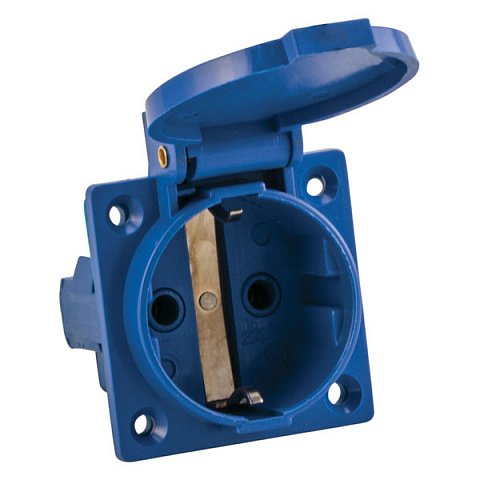 Фотография товара 'EKF Розетка 112 панельная скрытая с крышкой 2Р+PЕ 16А 220В IP44 ps-112-16-220'