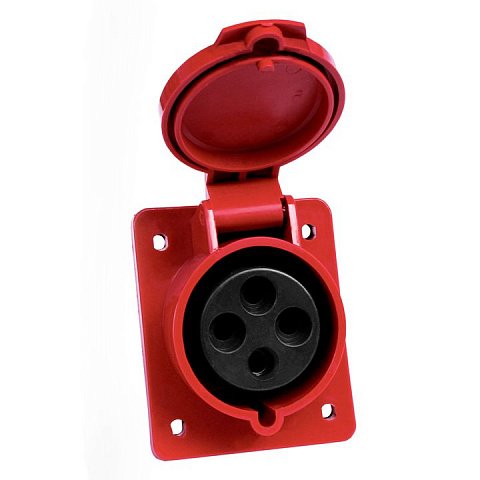 Фотография товара 'EKF Розетка стационарная внутренняя 424 3Р+РЕ 32А 380В IP44 PROxima ps-424-32-380'