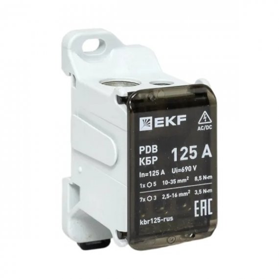 Фотография товара 'EKF kbr125-rus Клеммный блок распределительный КБР 125A'