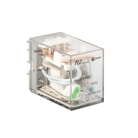Фотография товара 'EKF rpa-22-4-24DC Реле промежуточное RPA 22/4 5A 24В DC AVERES'