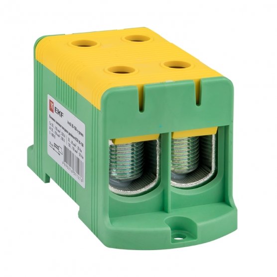Фотография товара 'EKF kvs2-35-150-y-green Клемма силовая вводная двойная КСВ 35-150'