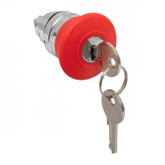 Фотография товара 'EKF XB4BA1F-R-65 Исполнительный механизм кнопки XB4 "Грибок" красный поворотный'