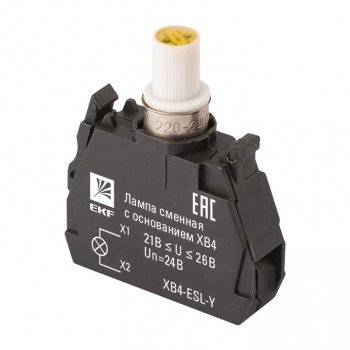 Фотография товара 'EKF Лампа сменная c основанием XB4 желтая 24В XB4-ESL-Y'