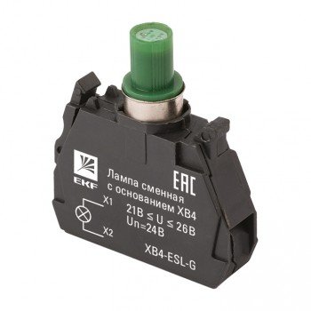 Фотография товара 'EKF Лампа сменная c основанием XB4 зеленая 24В XB4-ESL-G'