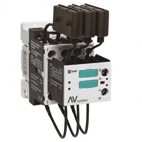 Фотография товара 'EKF ctrk-s-14-10-230-av Контактор для конденсатора КМЭК 10 кВАр 230В 1NО+1NC'