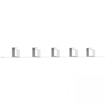 Фотография товара 'EKF Кабельный органайзер 1U, 5 колец серия EKF PROxima ITACO5'