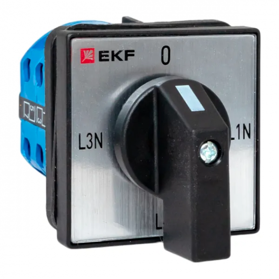 Фотография товара 'EKF pk-1-84-10-65 Переключатель кулачковый ПК-1-84 10А 4P для вольтметра (фазное напряжение) IP65'