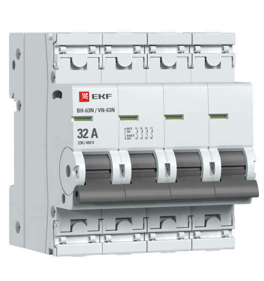 Фотография товара 'EKF S63432 Выключатель нагрузки 4P 32А ВН-63N PROxima'