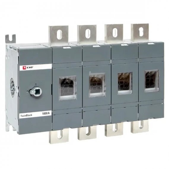 Фотография товара 'EKF tb-s-1000-4p Рубильник 1000A 4P без рукоятки управления TwinBlock'