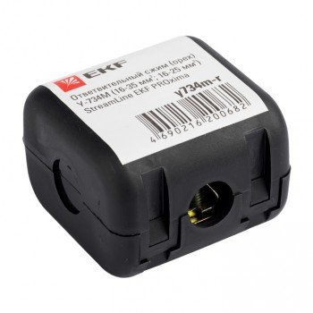 Фотография товара 'EKF Ответвительный сжим (орех) У734М (16-35 мм2; 16-25 мм2) розничный стикер StreamLine y734m-r'