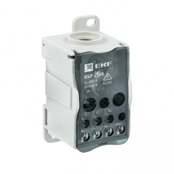 Фотография товара 'EKF Блок распределительный КБР на DIN-рейку и монтажную панель 250A plc-kbr250'