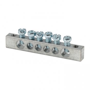 Фотография товара 'EKF Шина PEN ноль-земля (6x9мм) 6 отв. цинк крепеж по краям sn1-63-06-k'