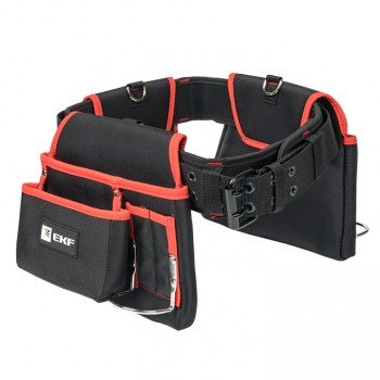 Фотография товара 'EKF Сумка-пояс двухсекционная усиленная с двухшпеньковым ремнем c-12'