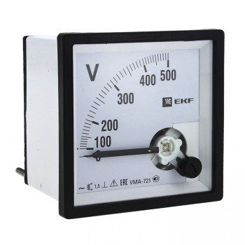 Фотография товара 'EKF Вольтметр VMA-721 аналоговый на панель (72х72) vma-721-300'