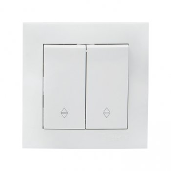 Фотография товара 'EKF Валенсия выключатель 2-кл. 10А белый проходной EWV10-027-10'