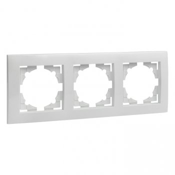 Фотография товара 'EKF Валенсия рамка 3-местная белая EWM-G-303-10'