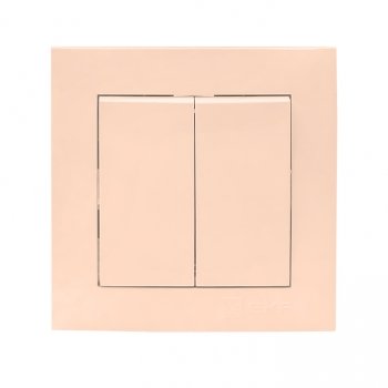 Фотография товара 'EKF Валенсия выключатель 2-кл. 10А кремовый EWV10-023-20'