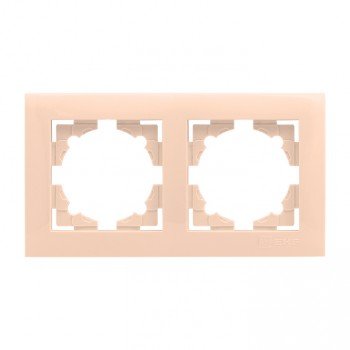 Фотография товара 'EKF Валенсия рамка 2-местная кремовая EWM-G-302-20'