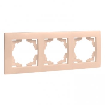 Фотография товара 'EKF Валенсия рамка 3-местная кремовая EWM-G-303-20'