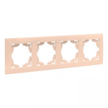 Фотография товара 'EKF Валенсия рамка 4-местная кремовая EWM-G-304-20'