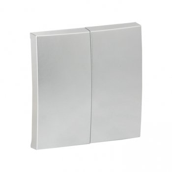 Фотография товара 'EKF Валенсия лицевая панель выключателя 2-кл. 10А сталь ESV10-L-023-30'