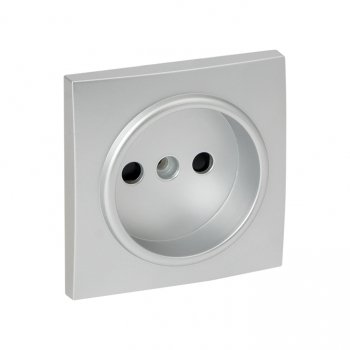 Фотография товара 'EKF Валенсия лицевая панель розетки 1-местной б/з 10 А сталь ESR10-L-022-30'