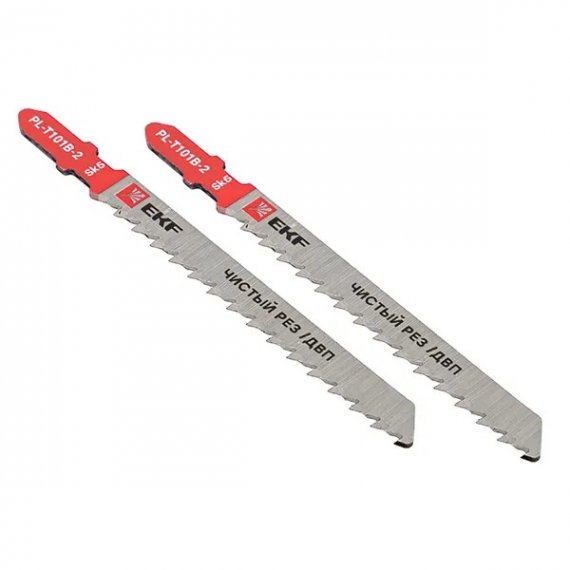 Фотография товара 'EKF pl-t101b-2 Пилки для электролобзика прямые T101B (чистовой рез по ДВП)'