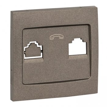 Фотография товара 'EKF Валенсия лицевая панель розетки Phone 1-местная графит EST01-L-034-60'