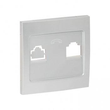 Фотография товара 'EKF Валенсия лицевая панель розетки Phone 1-местная сталь EST01-L-034-30'