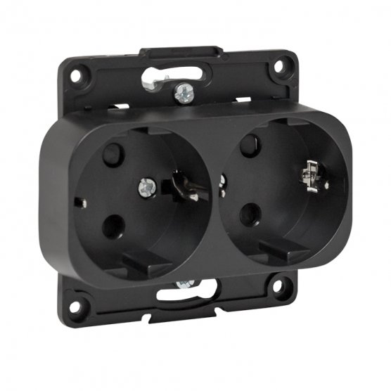 Фотография товара 'EKF EYR16-128-20 Стокгольм Механизм Розетки 2-местной с/з 16А'