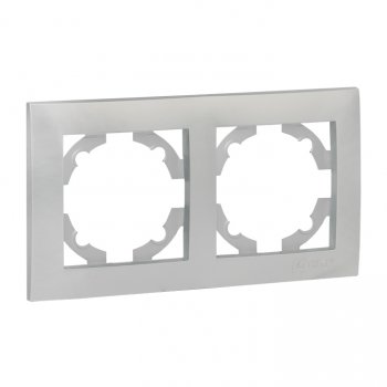 Фотография товара 'EKF Валенсия Рамка 2-местная сталь EWM-G-302-30'