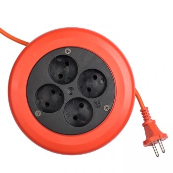 Фотография товара 'EKF Удлинитель-рулетка 4*10 м без заземления ПВС 2*0,75 10А/2,3кВт PROxima UBR-6-257-4-10'