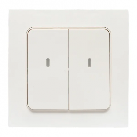 Фотография товара 'EKF RCV-ST2-WD-ZB Умный выключатель Стокгольм 2-кл. белый Zigbee'