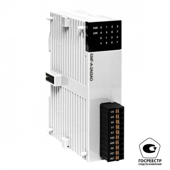 Фотография товара 'EKF EMF-A-2AI2AO-V Модуль аналогового в/в EMF 2/2 PRO-Logic'