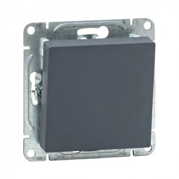 Фотография товара 'EKF UP1-SWG-13 Механизм выключателя, одноклавишный, кнопочный, графит Эпика'